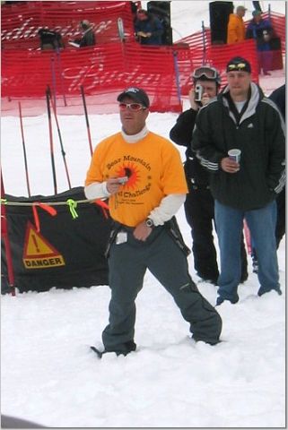 That's me at the 2004 Mogul Competition wishing my knees would let me race...